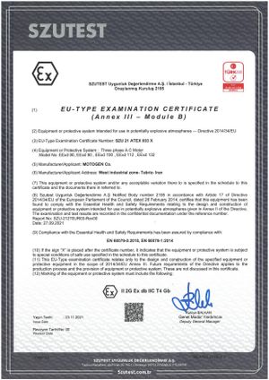 گواهینامه EU محصولات ضدانفجار